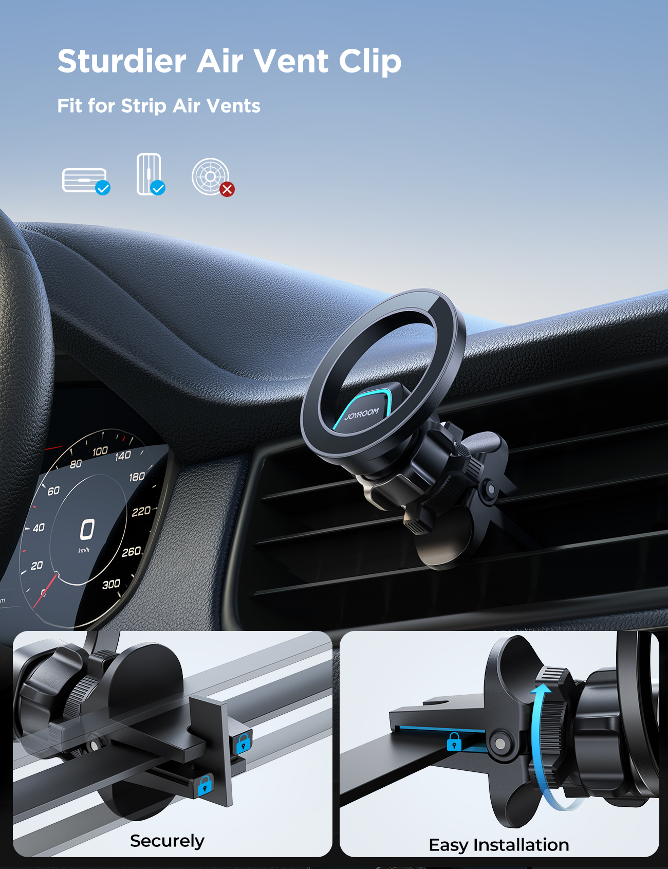 JOYROOM 2-in-1 Magnetic Car Phone Holder Kit photo 5
