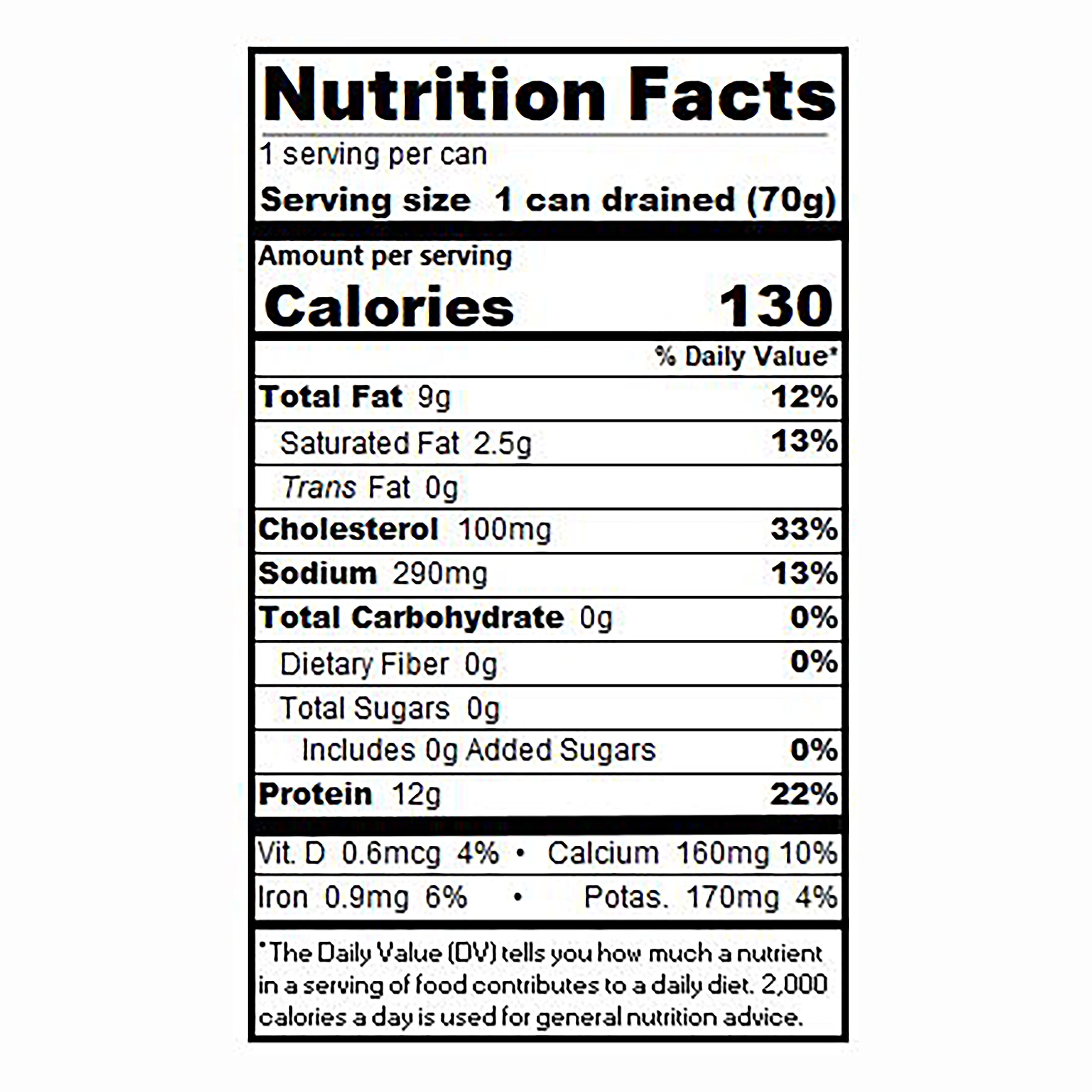Beach Cliff Wild Caught Sardines in Water, Gluten Free, 12g Protein Per Serving, Shelf Stable Tin Can, 3.75oz