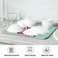 thumbnail image 7 of Yayeee Dish Drying Mat for Kitchen Counter Ultra Absorbent Easy Clean Pad 18x16", Pink Cheetah, 7 of 7