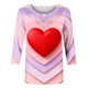 thumbnail image 5 of Xuyuer Womens Valentine T Shirts Love Heart Printed Graphic Tee Tops Spring Shirts Halloween Round Neck 3/4 Length Sleeve Graphic Tee Tops Fashion Casual Printed T-Shirt Top, 5 of 6