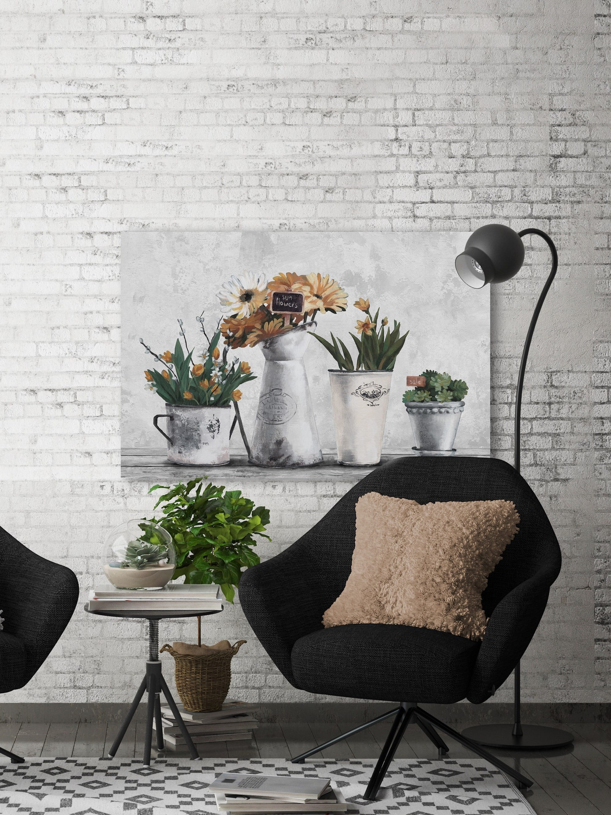 Marmont Hill Yellow Sunflowers Canvas Wall Art, 24" x 36"