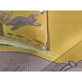 thumbnail image 3 of Ambesonne Cartoon Quilted Coverlet 3 Pcs, and Hippo Ball, King Size, Orange Umber Purple, 3 of 4