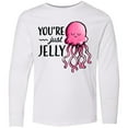 thumbnail image 3 of Inktastic You're Just Jelly with Pink Jellyfish Long Sleeve Youth T-Shirt, 3 of 5