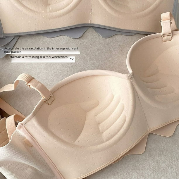 Sujetador push up dulce con copa de palma, de dos vías, sin tirantes, de media copa, ropa interior transpirable para niña
