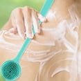 thumbnail image 4 of Long Handle Silicone Bath Brush For Back Scrubbing And Exfoliating Creates Foam With Massage, 4 of 5