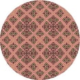 thumbnail image 1 of Ahgly Company Indoor Round Patterned Light Salmon Rose Pink Area Rugs, 8' Round, 1 of 6