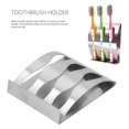 thumbnail image 1 of Toothbrush Holder, Stainless Steel Toothbrush Holder, Punch-Self-Adhesive Hollow Design Toothbrush Organizer, for Bathroom, BedroomTres agujeros, 1 of 5