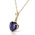 thumbnail image 2 of Galaxy Gold 14K Yellow Gold 1.55 Carat Sapphire Heart Necklace - September Birthstone - Truth & Nobility - 16" to 24" - Fine Jewelry for Women, 2 of 3