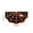 thumbnail image 3 of Linnome Halloween Web Floor Mat, Dirt Absorbent Crystal Velvet Bathroom Rug, Non-Slip Indoor Entrance Decoration Door Mat for Home Kitchen Bedroom-Purple and Orange Spooky Spiderweb Decor, 3 of 6