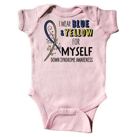 

Inktastic I Wear Blue and Yellow for Myself- Down Syndrome awareness Gift Baby Boy or Baby Girl Bodysuit