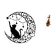 thumbnail image 5 of Escultura De Silueta Felina Para Dormitorio Y Estantería, Arte De Pared único Con Forma De Luna De Gato Negro Y Decoración Caprichosa Para Amantes De Los Animales., 5 of 8