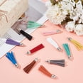 thumbnail image 4 of 72 Pcs 12 Colors Faux Suede Tassel Charms Tassel Pendants with Platinum Findings DIY Jewelry Making Keychain Cell Phone Charms, 4 of 7