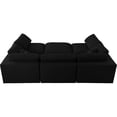 thumbnail image 5 of Meridian Furniture Serene Black Linen Fabric Deluxe Modular Sectional, 5 of 10