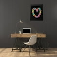 thumbnail image 4 of Grey, Jace 20x24 Black Modern Framed Museum Art Print Titled - Floral Heart 2, 4 of 5