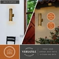 thumbnail image 4 of VAXCEL Chiasso 20 in. H 2-Light Warm Brass Outdoor Wall Sconce made of Rust-Resistant Aluminum, Gold Metal Shade, Up-Down Wall Wash, LED Compatible, Use for Exterior Porch Patio Front Door or Garage, 4 of 10