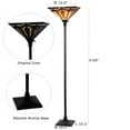 thumbnail image 4 of Tiffany Torchiere Floor Lamp Stained Glass Lamp Shade 12" Wide 69"Tall, 4 of 6