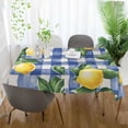 thumbnail image 3 of Yayeee Tablecloths 60" x 108" Rectangle Wrinkle Resistant Party Table Cover, Blue Plaid Lemon, 3 of 8