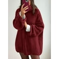 thumbnail image 3 of PRETTYGARDEN Women's Knit Oversized Sweater Fall Fashion Casual Long Sleeve Turtleneck Chunky Pullover Tops Winter Clothing, 3 of 7