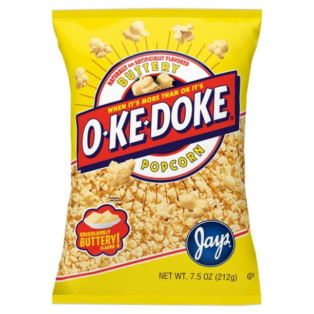 OKeDoke Popcorn, Buttery Popcorn, 7.5 Oz Bag