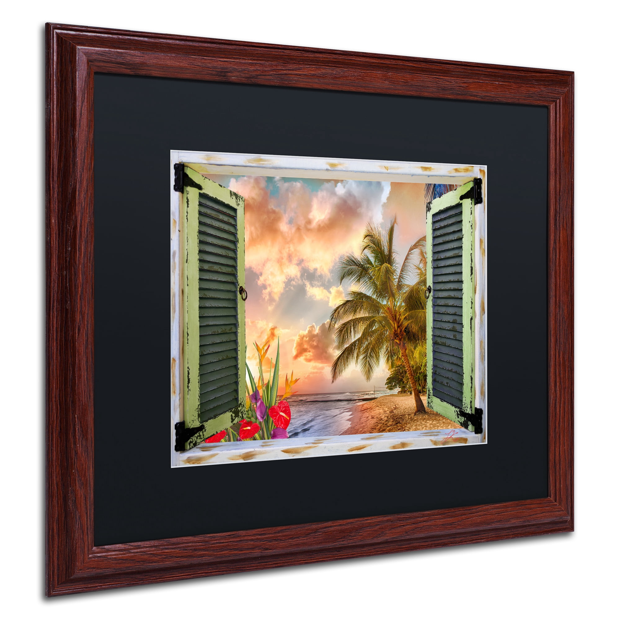 Leo Kelly 'Window to Paradise IV' Matted Framed Art