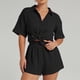 thumbnail image 3 of Conjuntos de 2 piezas para mujer: camisa de manga larga con botones y pantalones cortos, pijamas, chándal informal, tallas S-L, 3 of 8