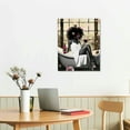 thumbnail image 2 of COMIO African American Wall Art Bathroom Decor Black Girl In Bathtub Canvas Wall Art Poster Prints Modern Pink Wall Decor Fashion Black Women Pictures Framed Artwork For Bathroom, 2 of 4