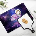 thumbnail image 4 of BaHomeck placemats Set of 4 rectangle Linen Cotton Placemats for Dining Table Washable Heat Resistant,18*12inch,Beautiful Purple Lotus Flower Floating In Water, 4 of 4
