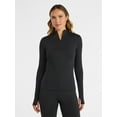 thumbnail image 2 of Avia Women's and Women's Plus SoftSculpt Quarter Zip Long Sleeve Top, Sizes XS-4X, 2 of 3