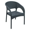 thumbnail image 2 of Pemberly Row Contemporary 3 Piece Patio Conversation Set in Dark Gray, 2 of 3