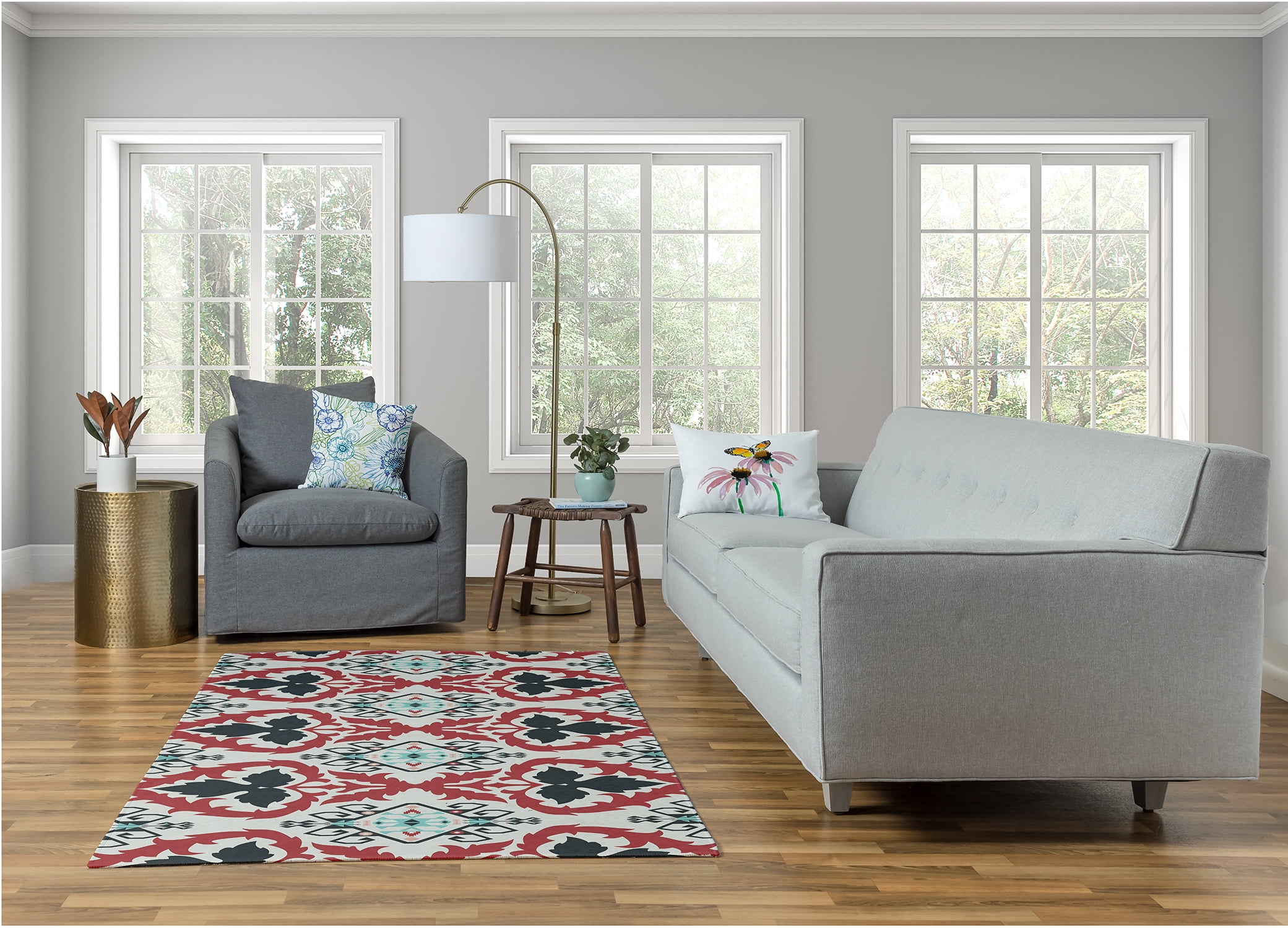 Simply Daisy Happy Hippy Ikat Area Rug, 4' x 6'