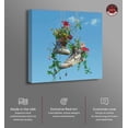 thumbnail image 2 of Hanging Floral Sneakers Canvas Urban Art Prints by Notoriart, Gallery Wrapped, 12" x 12", 2 of 7
