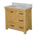 thumbnail image 7 of Tuscany 36" Bathroom Vanity with Driftwood Cabinet and Carrara Marble Top, 7 of 7