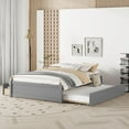 thumbnail image 6 of Bellemave Full Bed with Trundle and Storage, Solid Wood Full Size Platform Bed Frame with Drawers, Space-Saving Full Bed for Teens and Adults (Gray), 6 of 11