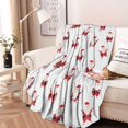 thumbnail image 2 of White Christmas Santa Pattern Round Blanket,Comfortable Soft Flannel Throw Blanket,All Season,Warm Lightweight Blankets for Sofa Bed Couch Living Room Chair 47"x47", 2 of 5