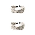 thumbnail image 4 of Qarigey Diadema Estampado floral Bandas para el cabello Diademas flexibles Sombreros Blanco Type2 NO2, 4 of 6