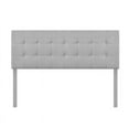 thumbnail image 6 of Grid Tufted Modern Upholstered Queen Headboard in Gray, 6 of 7