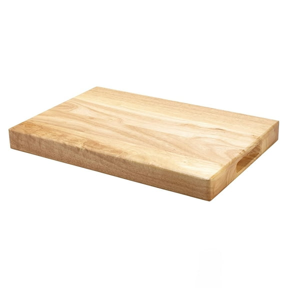 Heavy-Duty 1.75" Thick Wood Cutting Board, 18" x 30", Natural Wood