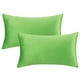 thumbnail image 2 of REGALWOVEN Pack de 2 fundas de cojín decorativas de terciopelo con cremallera, color verde, 12" x 20", 2 of 6