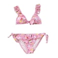 thumbnail image 1 of KYAIGUO Maillot de Bain Sans Manches à Volants pour Filles 7-16T Ensemble Tankini 2 Pcs, 1 of 8