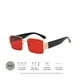 thumbnail image 3 of Gafas de sol de montura metálica - visera de fiesta de moda de pierna ancha - Lentes de plástico con protección UV - Rojo, plata, gris, verde - 15x4x14,7 cm, 3 of 6