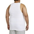 thumbnail image 3 of Big + Tall Essentials by DXL Men's Big and Tall  Men's Tanks, White, 4XL, Pack of 5, 3 of 5