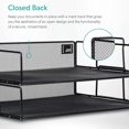 thumbnail image 5 of Durable Metal Steel Construction Mesh Letter Tray, Stackable Paper Tray Desk Organizer In Rose Gold, 2-Tier Set For Ample Storage And Space Saving, 5 of 5