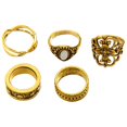 thumbnail image 2 of Fiudx Ofertas relámpago del día 5 uds vintage mujer cristal flor nudillo tibetano turco moda regalo, 2 of 2