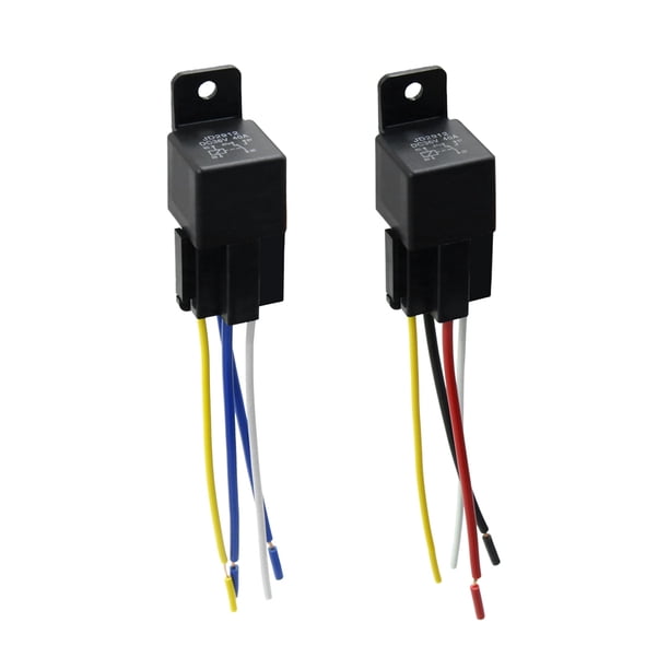 Relé Automotriz De 4 Pines 4 Cables Spst De DC 36V 40A Con Conector De Arnés, 2Pcs