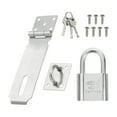 thumbnail image 1 of Juego de Hasp de Candado Uxcell de Acero Inoxidable con Llaves y Tornillos 5", 1 of 7
