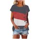 thumbnail image 1 of Camiseta de Manga Corta de las Mujeres de Cuello Redondo de Impresión Casual Top de las Señoras, Poliéster Ligero para el Hogar Diario Y Cómodo, 1 of 9