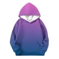 thumbnail image 4 of BFHHYA Tween Girls' Gradient Color Hoodie Kids Raglan Sleeve Casual Loose Sweatshirt Long Sleeve Pullover with Pockets (5-15 Years), 4 of 5