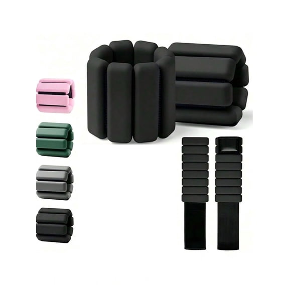 2Pcs Adjustable Wrist & Ankle Weights (1lb Each), Unisex Fitness Bracelets for Yoga, Running