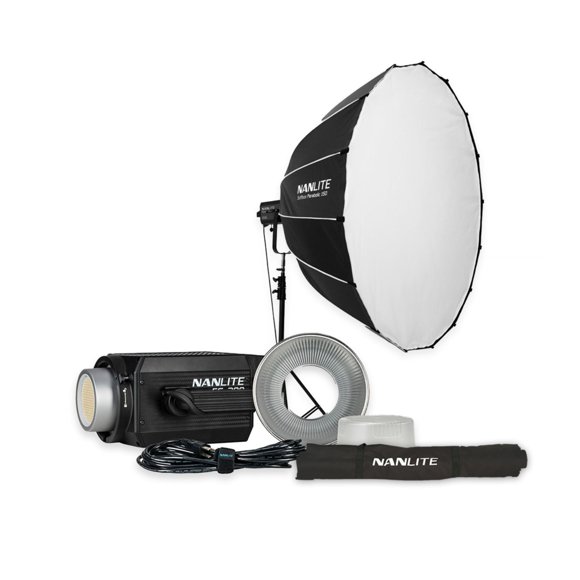 Luz LED LED Nanlite FS-200 con luz diurna, softbox y ventilador