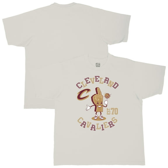 Men's-Stadium Essentials  Cream Cleveland Cavaliers Number One Oversized T-Shirt